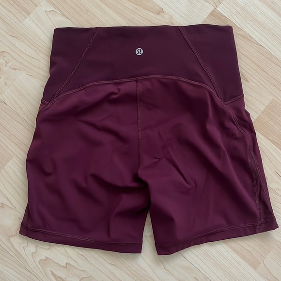 lululemon athletica Pants - Dark burgundy biker shorts